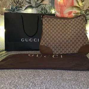 Gucci Bree canvas beige/brown hobo.